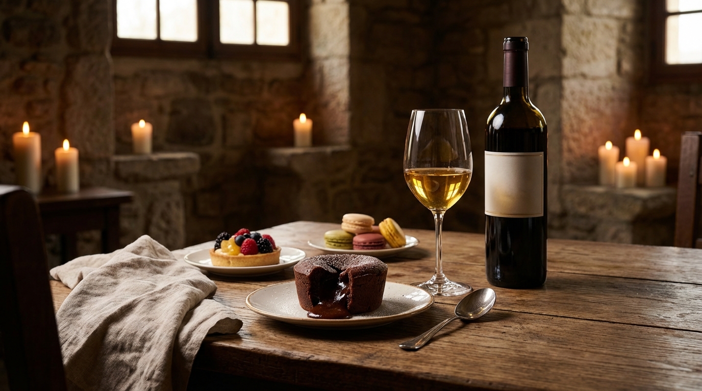 Quel vin avec le dessert : accords sucrés du chocolat à la tarte aux fruits